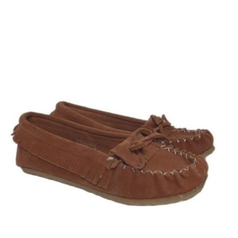 SOFTMOC Moccasin Flats Slip-on Shoe Tan Suede Sz 7